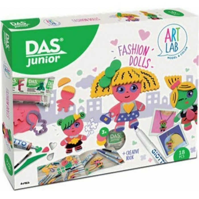 ΣΕΤ ΔΗΜΙΟΥΡΓΙΑΣ DAS JUNIOR ART LAB MODEL & COLOR FASHION DOLLS