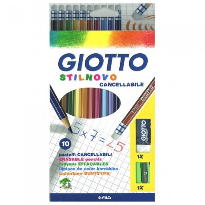 ΞΥΛΟΜΠΟΓΙΕΣ GIOTTO STILNOVO ERASABLE ΜΕ ΓΟΜΑ ΚΑΙ ΞΥΣΤΡΑ 10 ΤΜΧ