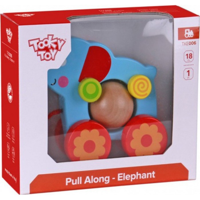 ΞΥΛΙΝΟΣ ΣΥΡΟΜΕΝΟΣ ΕΛΕΦΑΝΤΑΣ (TKE006) TOOKY TOY