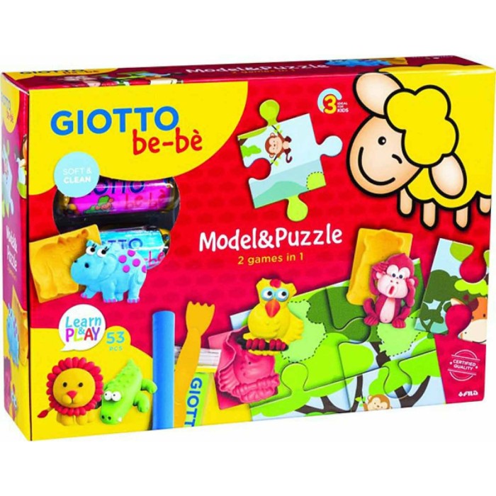 GIOTTO BE-BE ΣΕΤ ΠΛΑΣΤΕΛΙΝΗΣ ΚΑΙ ΠΑΖΛ MY MODEL & PUZZLE