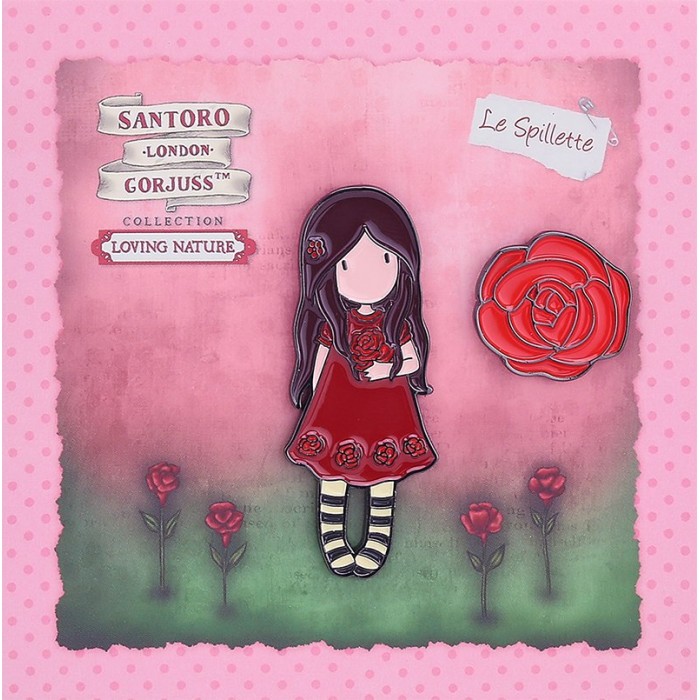 SANTORO PINS- A SINGLE ROSE