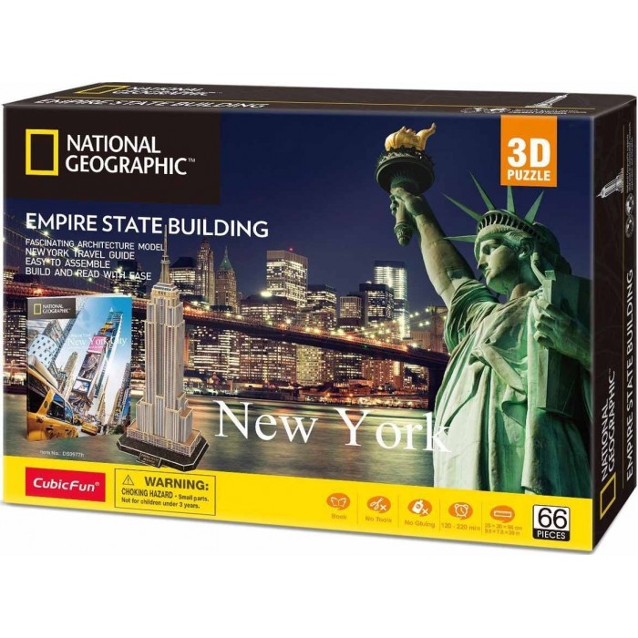 CUBINFUN 3D ΠΑΖΛ NATIONAL GEOGRAPHIC EMPIRE STATE BUILDING 66 ΤΕΜ. (DS0977h)