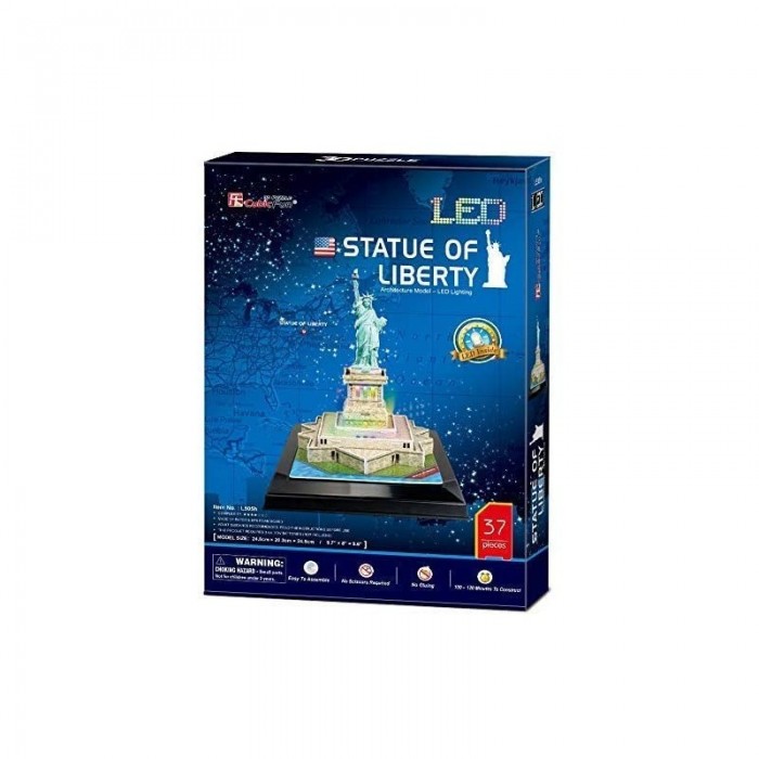 ΠΑΖΛ 3D STATUE OF LIBERTY WITH LED 37 ΤΕΜ. (L505h) CUBIN FUN