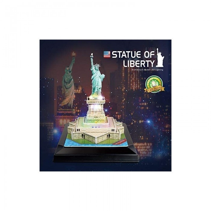 ΠΑΖΛ 3D STATUE OF LIBERTY WITH LED 37 ΤΕΜ. (L505h) CUBIN FUN