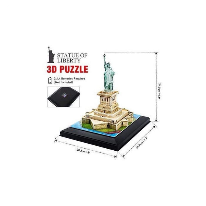 ΠΑΖΛ 3D STATUE OF LIBERTY WITH LED 37 ΤΕΜ. (L505h) CUBIN FUN