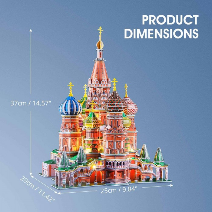 ΠΑΖΛ 3D ST. BASIL'S CATHEDRAL WITH LED 224 ΤΕΜ (L519h) CUBIN FUN