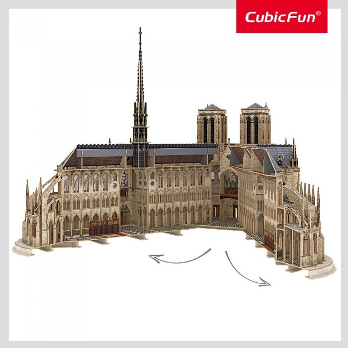 ΠΑΖΛ 3D NOTRE DAME DE PARIS 293 ΤΕΜ. (MC260h) CUBIN FUN